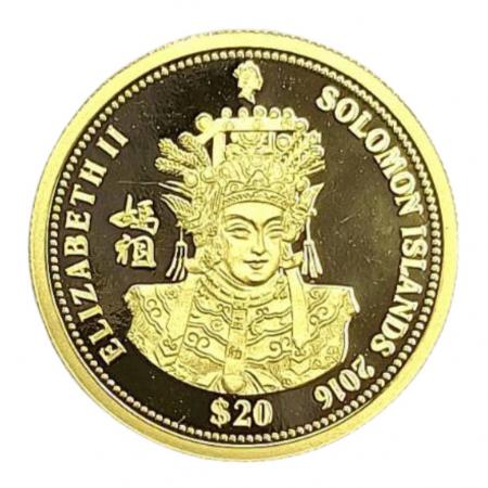 2016索羅門群島猴年媽祖特別版金幣5克