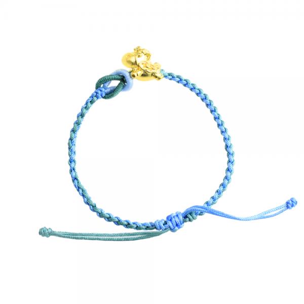 5D黃金馬年開運手鍊0.08錢-藍款