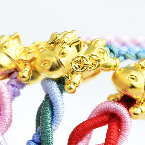 5D黃金馬年開運手鍊0.08錢-藍款