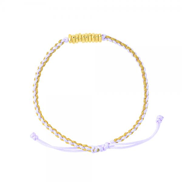 5G黃金開運盤纏手鍊 0.08錢 -紫款