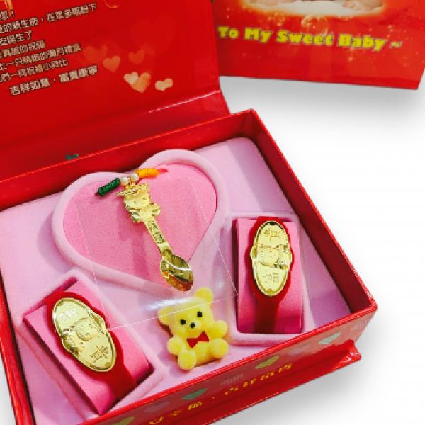 彌月禮盒0.2錢-金湯匙