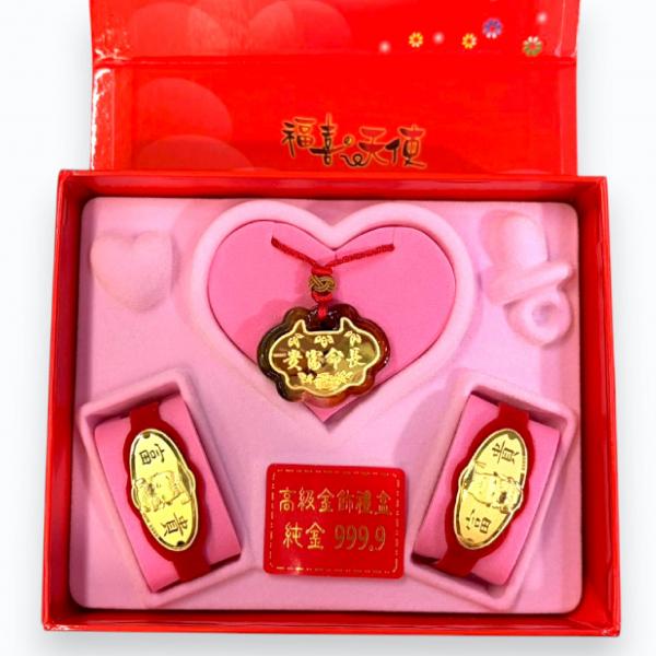 黃金彌月禮盒0.2錢-琉璃款