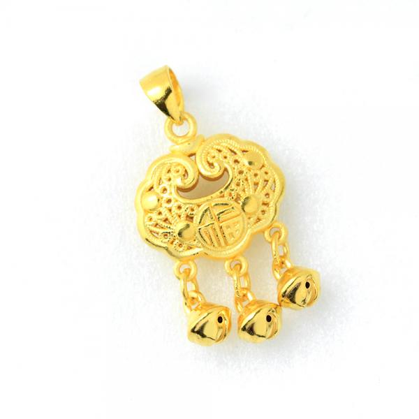 黃金硬金彌月墜子 0.42錢