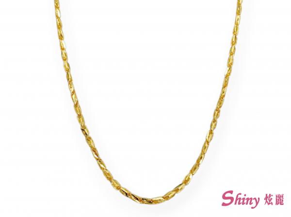 黃金短柱項鍊 2.57錢 42CM