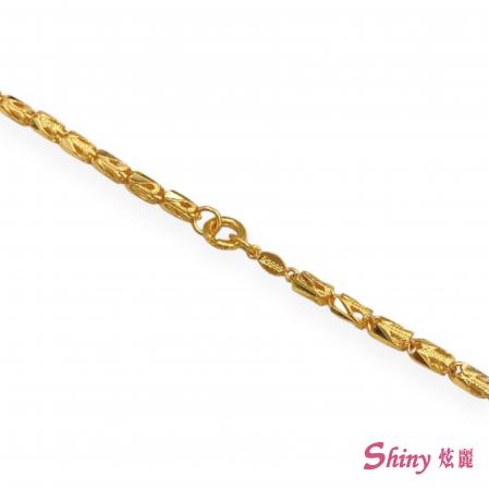 黃金短柱項鍊 10.34錢 60CM