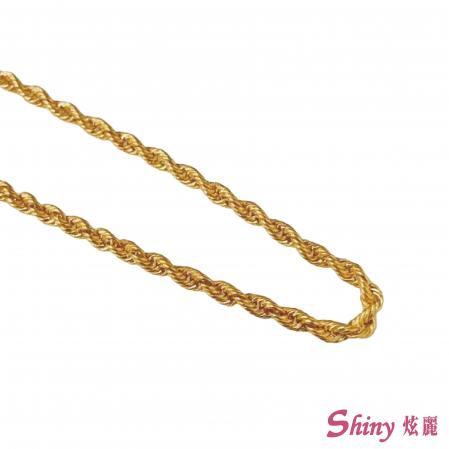 黃金麻花項鍊 15.52錢 60CM