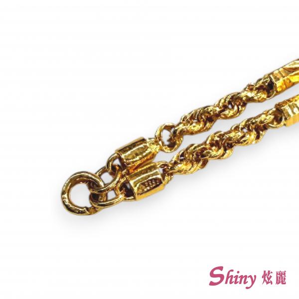 黃金六角麻花項鍊 13.45錢 60CM