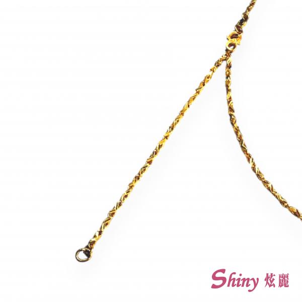 黃金兒童短柱項鍊 2.24錢 35+8CM