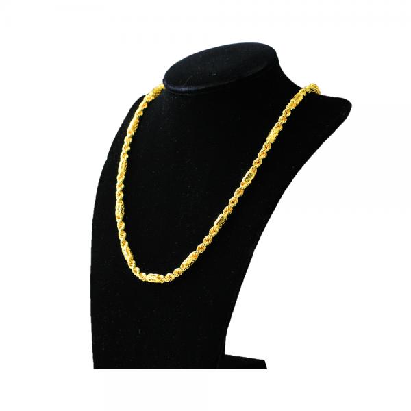 黃金男款發財麻花項鍊 15.41錢 60CM