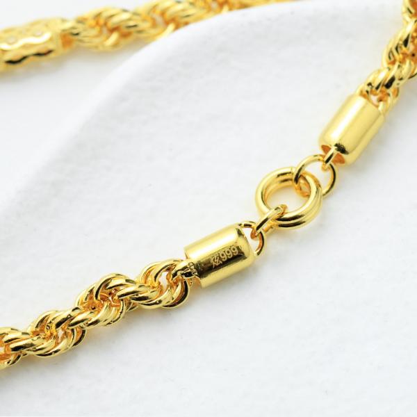 黃金男款發財麻花項鍊 15.41錢 60CM