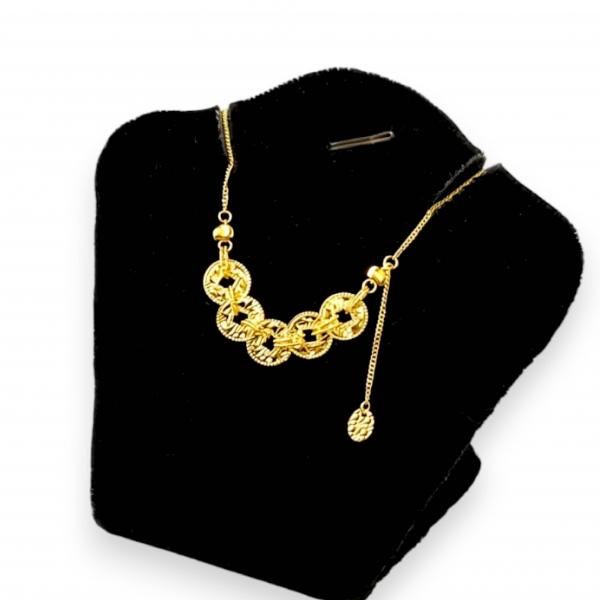 5G黃金碎碎金古錢套鍊 1.54錢 42+2.5CM