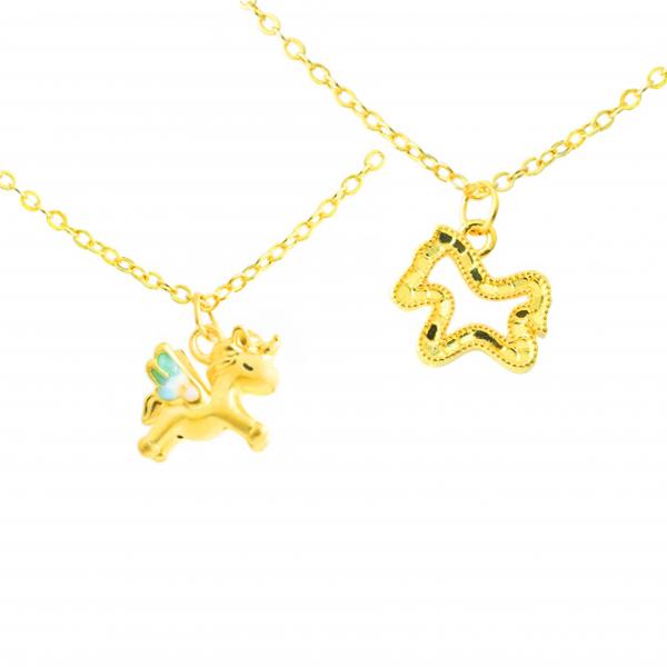 5D黃金馬年開運墜子 0.08錢-素面款