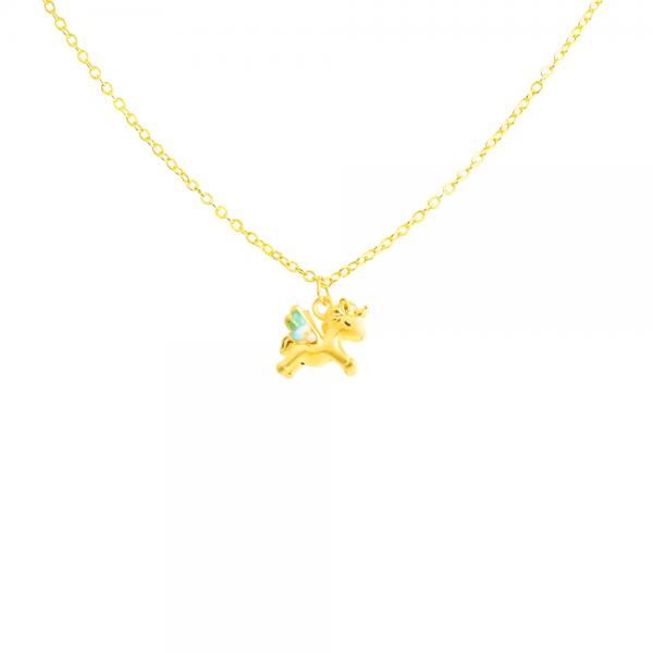 5D黃金馬年開運墜子 0.08錢-彩色款