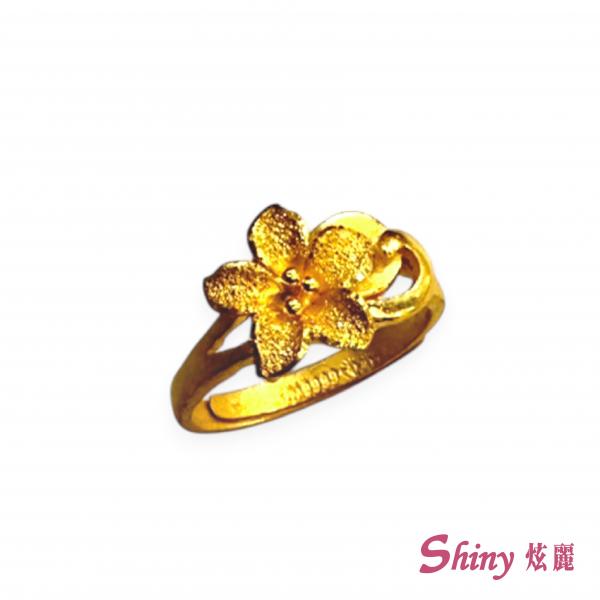 黃金花形戒指 1.12錢