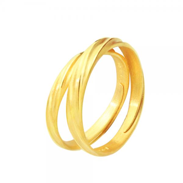 黃金對戒女戒 0.72錢 斜線款