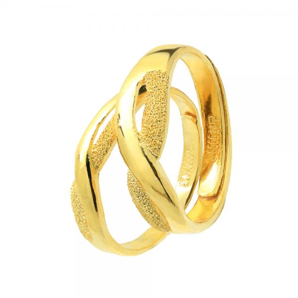 黃金對戒女戒 0.75錢 交織款