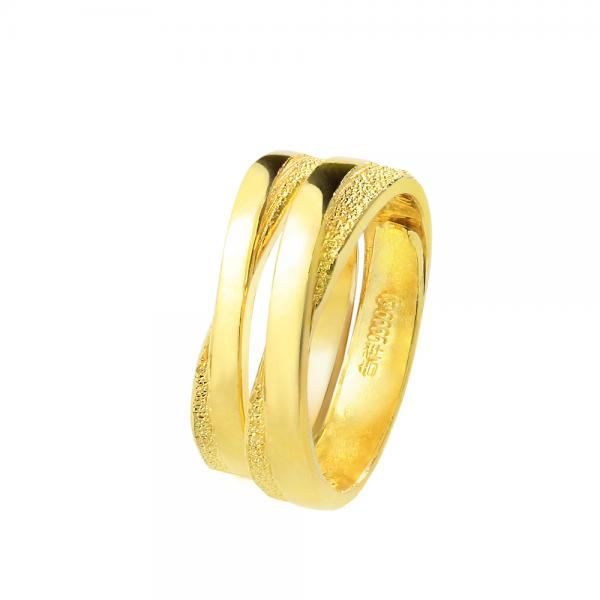 黃金對戒女戒 1.08錢 交叉款