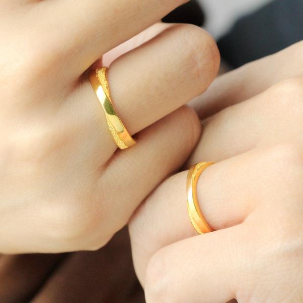 黃金對戒女戒 1.08錢 交叉款