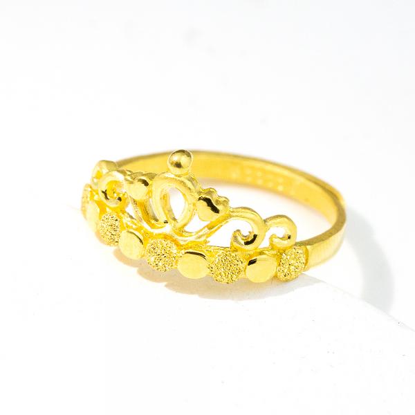 黃金皇冠女戒 0.96錢