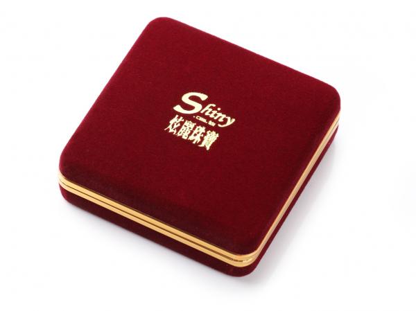 38MM金銀幣絨布盒(酒紅色)