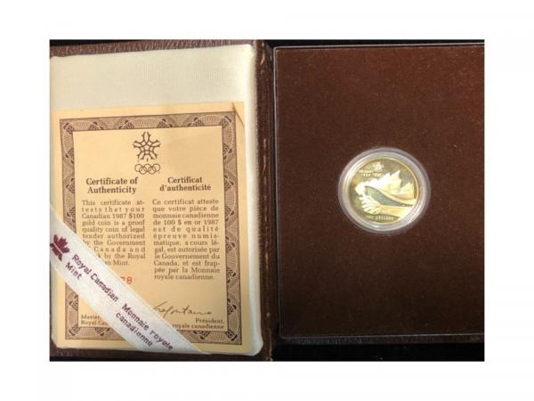 1988加拿大冬季奧運14K紀念金幣1/4盎司