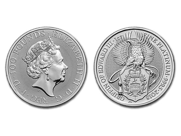 2018英國格里芬獅鷲鉑金幣1盎司