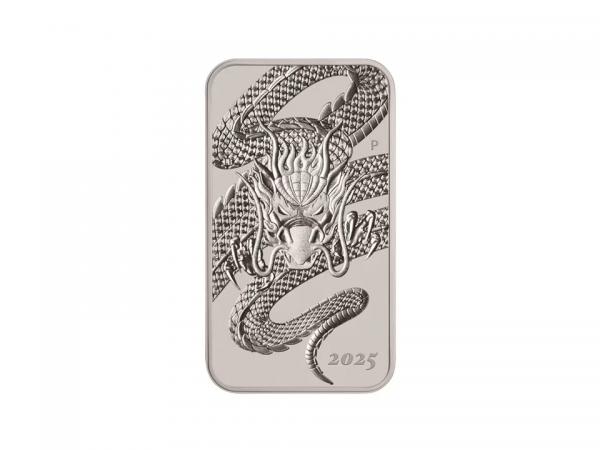 2025澳洲龍雕銀條1盎司
