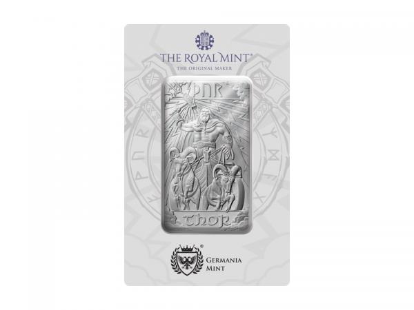 英國皇家 x 日耳曼造幣廠 北歐眾神－索爾銀條10盎司