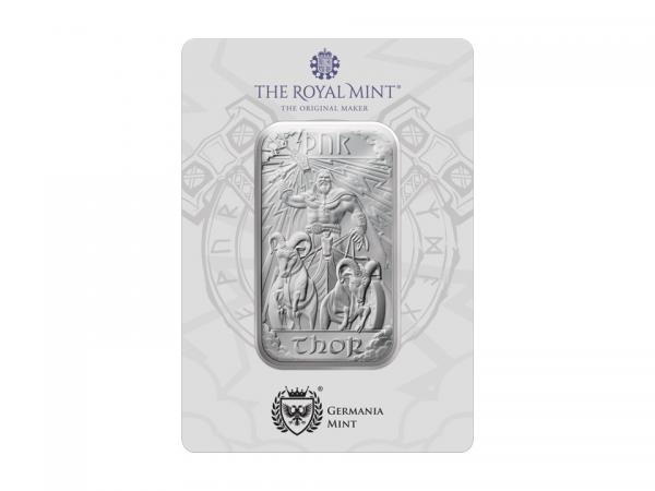 英國皇家 x 日耳曼造幣廠 北歐眾神－索爾銀條1盎司