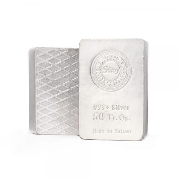 炫麗銀磚50盎司精裝菱格版（.999）