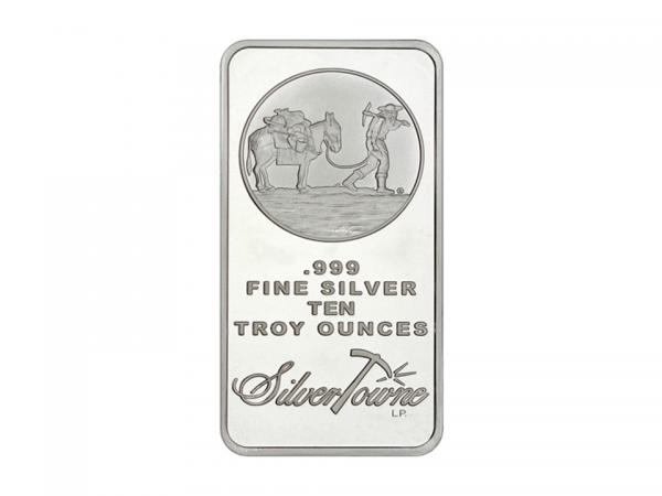 美國銀鎮銀條10盎司