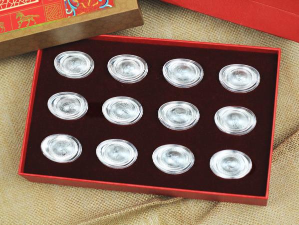 足銀999十二生肖銀元寶(單顆5g)禮盒組