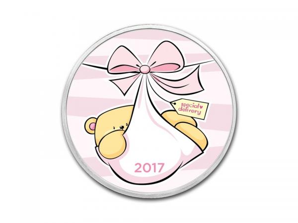 2017女孩誕生彩色銀幣1盎司