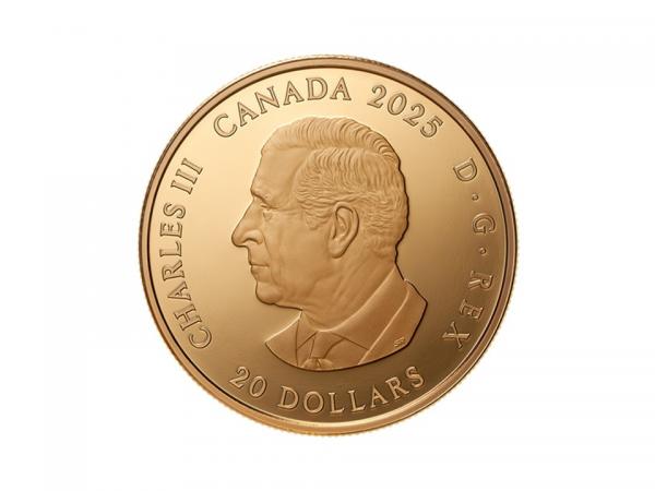 2025加拿大鍍金日晷銀幣1盎司