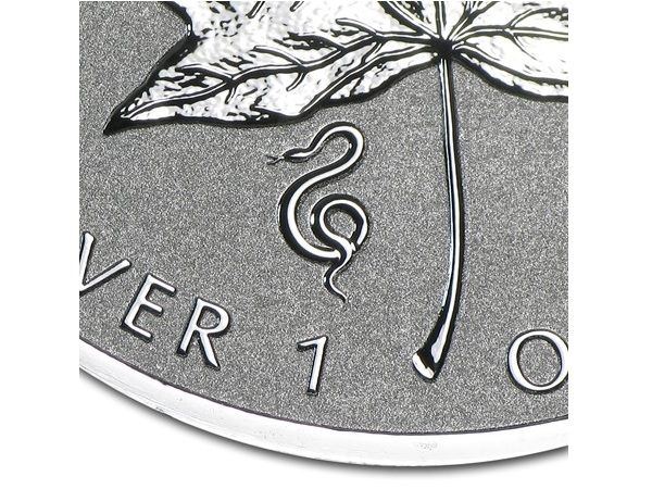 2013加拿大楓葉銀幣1盎司蛇年加鑄