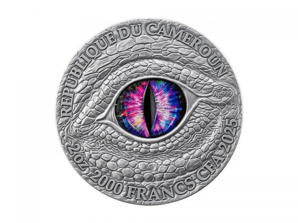 2025喀麥隆龍學傳奇 - 蛇妖凝視銀幣2盎司