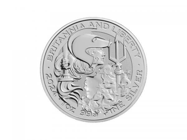 2024英國大不列顛女神與美國自由女神銀幣1盎司