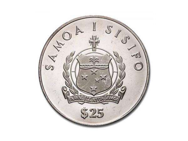1986薩摩亞康提基號銀幣5盎司