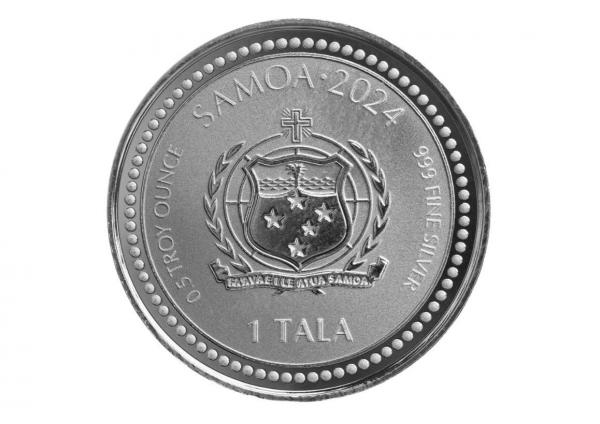 2024Scottsdale獅王薩摩亞龍年銀幣0.5盎司