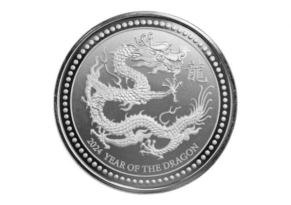 2024Scottsdale獅王薩摩亞龍年銀幣0.5盎司