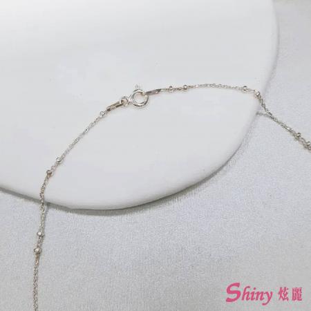 925純銀珠珠+跳舞鍊 40cm