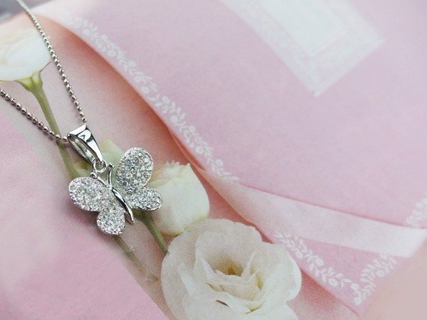 甜心紋白蝶純銀墜飾