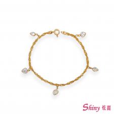 12K金義大利水波手鍊 0.77錢 16.5CM