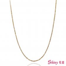 14K金黃色珠珠項鍊 46CM