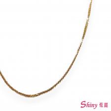 14K金雙色龍骨項鍊 45CM