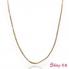 14K金雙色龍骨細鍊 45CM