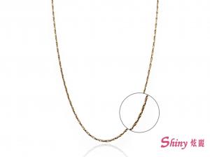 14K金細軟短柱項鍊 0.71錢 45CM