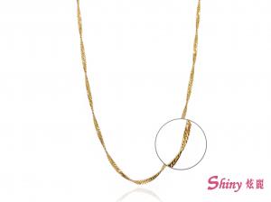 14K金水波項鍊 0.74錢 45CM