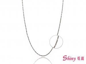 14K白K金細軟蛇鍊 0.69錢 45CM