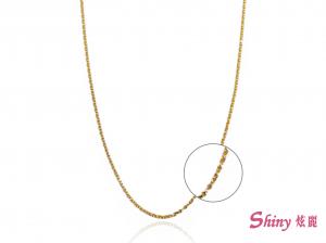 14K金雙色跳舞項鍊 0.66錢 40CM